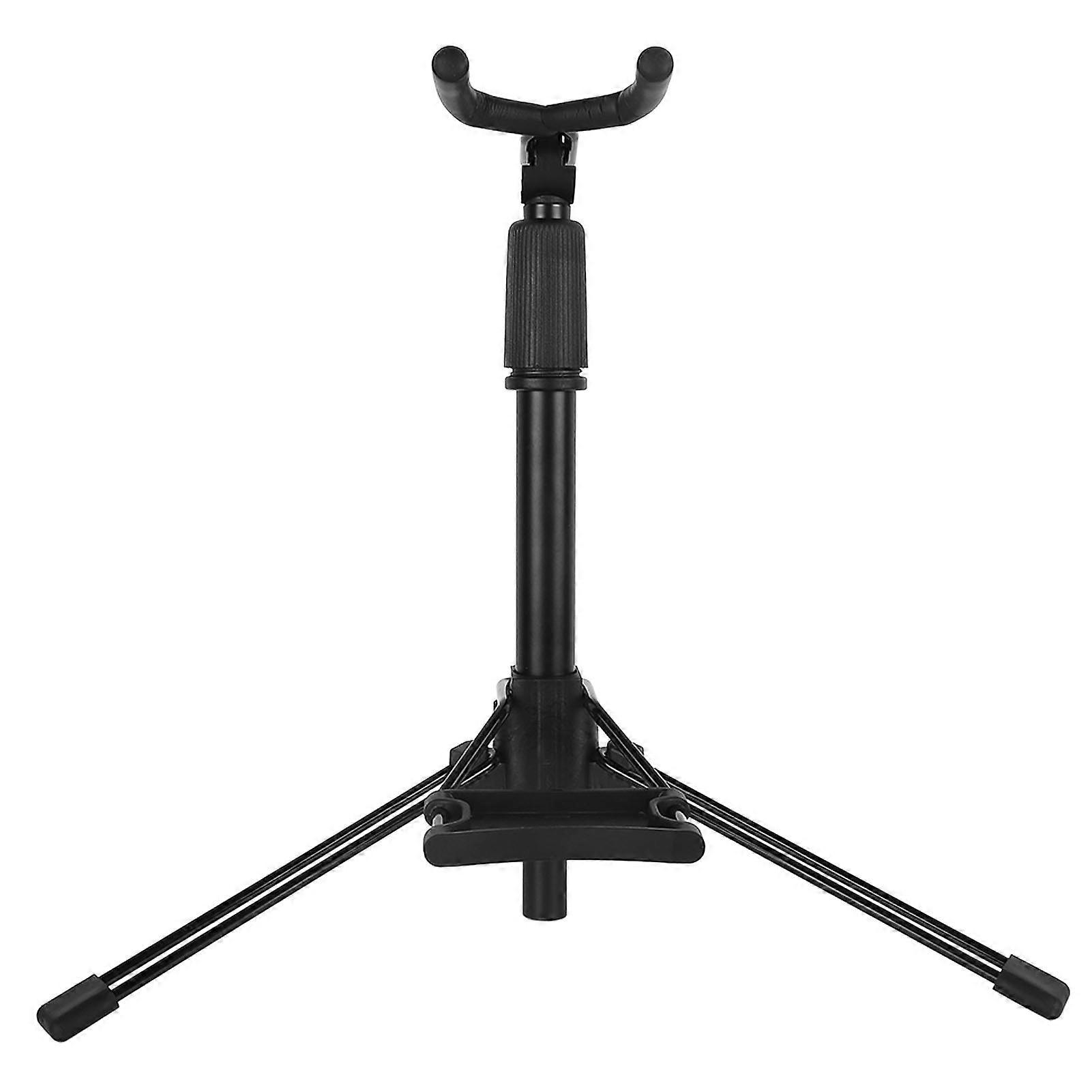 Adjustable Electric Blowgun Stand Foldable Solid Iron Rod Musical Instrument Holder