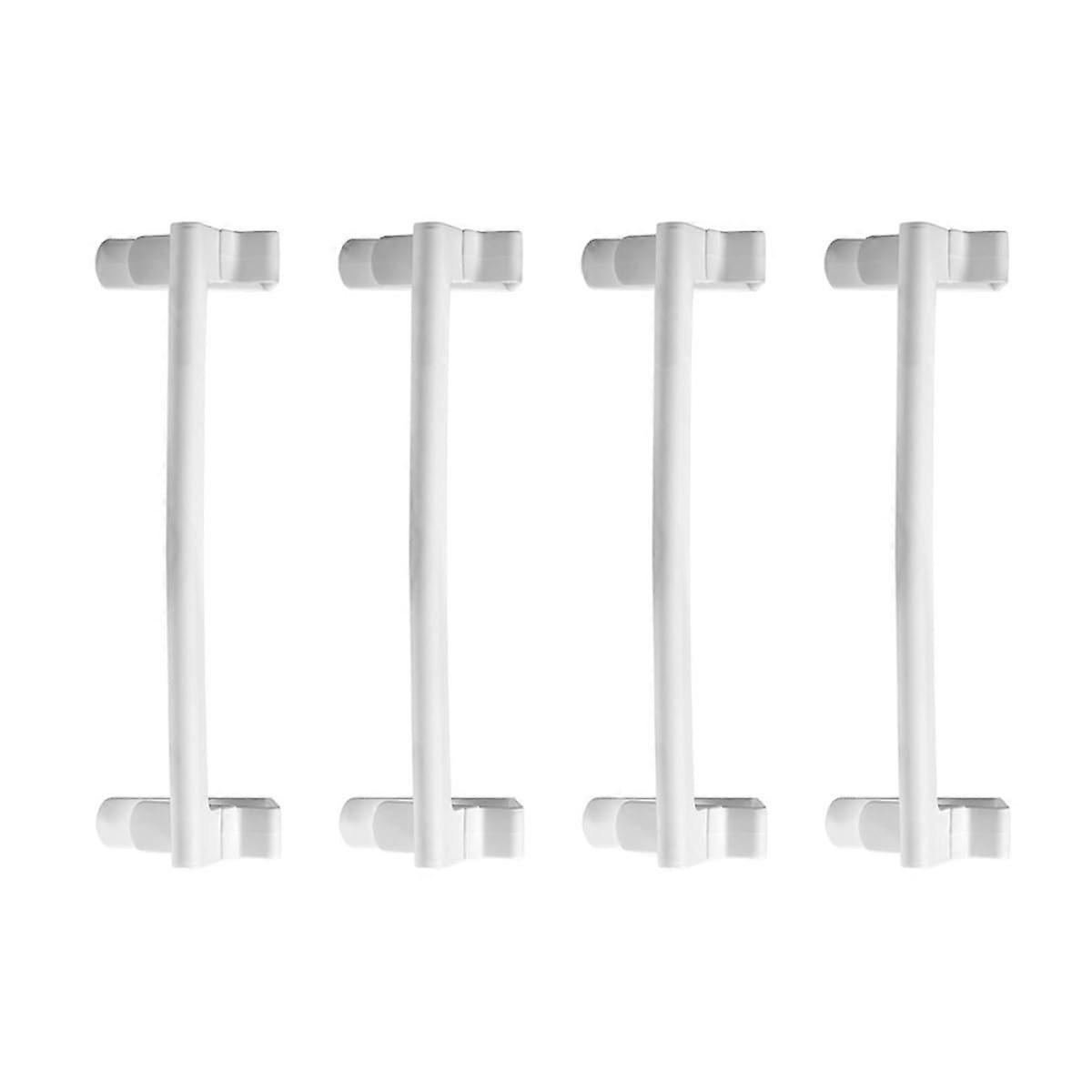 4pcs Over Cabinet Towel Rack NoDrill Plastic Holder for Kitchen Bathroom SpaceSaving Storage
