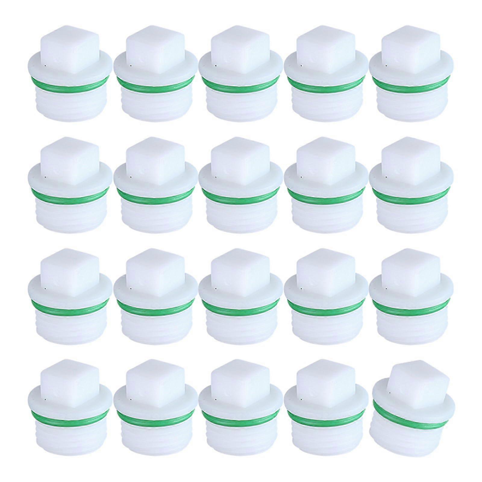20pcs 1/2 Inch Polypropylene Pipe End Cap Plug Leak Proof Wear Resistant for Irrigation