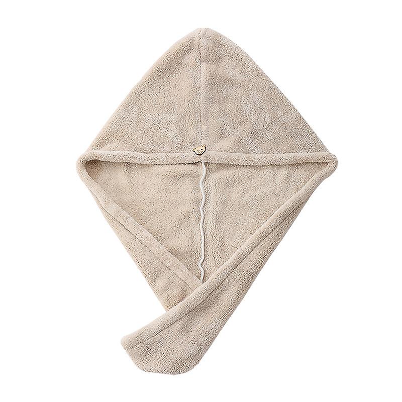 Πετσέτα μαλλιών Microfiber Hair Towel Wrap Super Absorbent Twist Turban Fast Drying Hair Caps με κουμπί