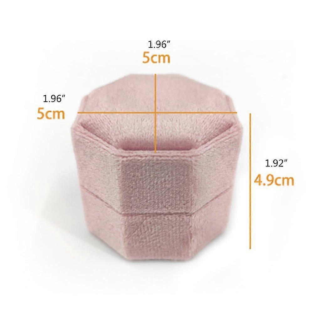 Gorgeous Antique Velvet Geometric Ring Boxes Octagon Keepsake Ring Holder