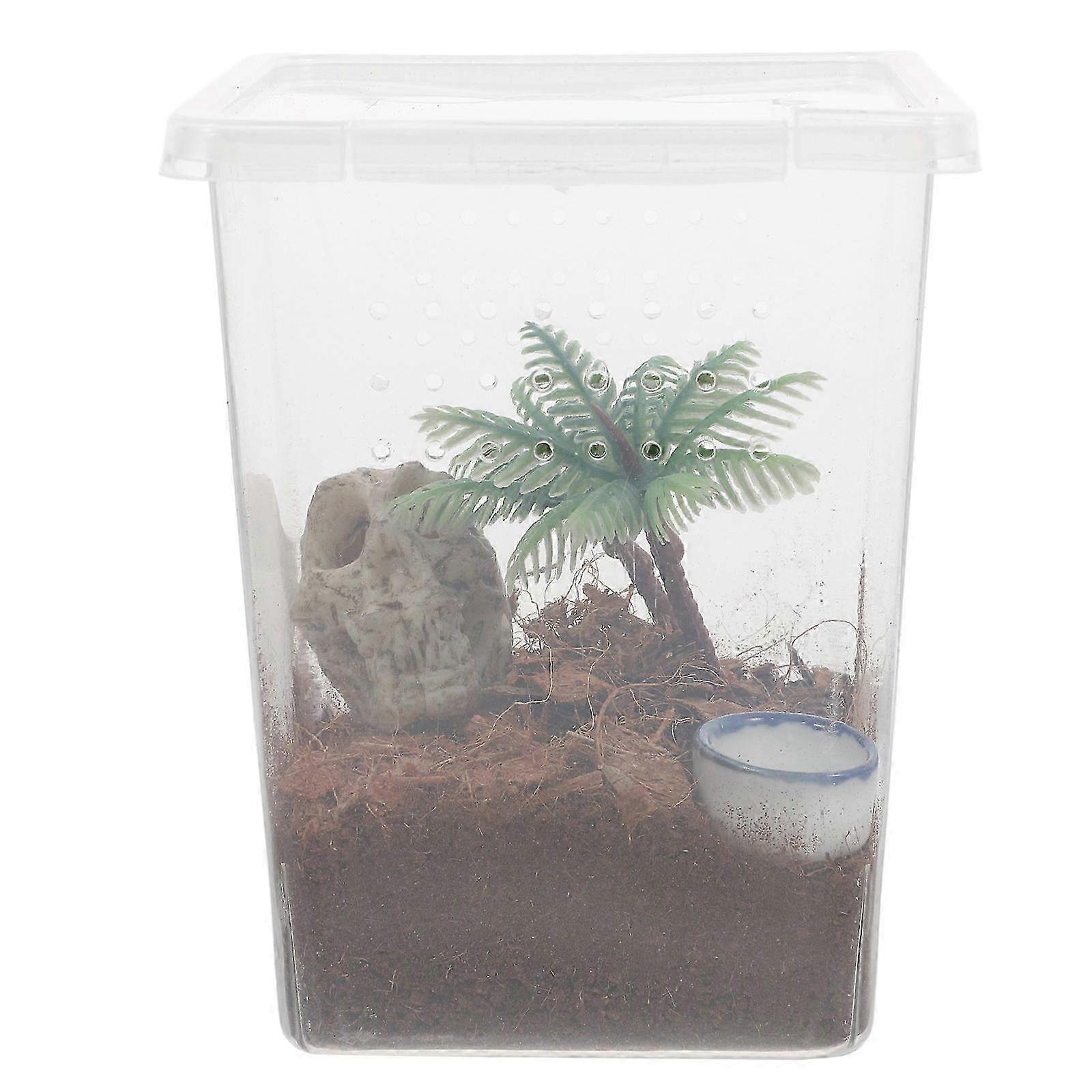 Pet Breeding Box Plastic Spider Pet Box for Home Use Jumping Spider 1Set