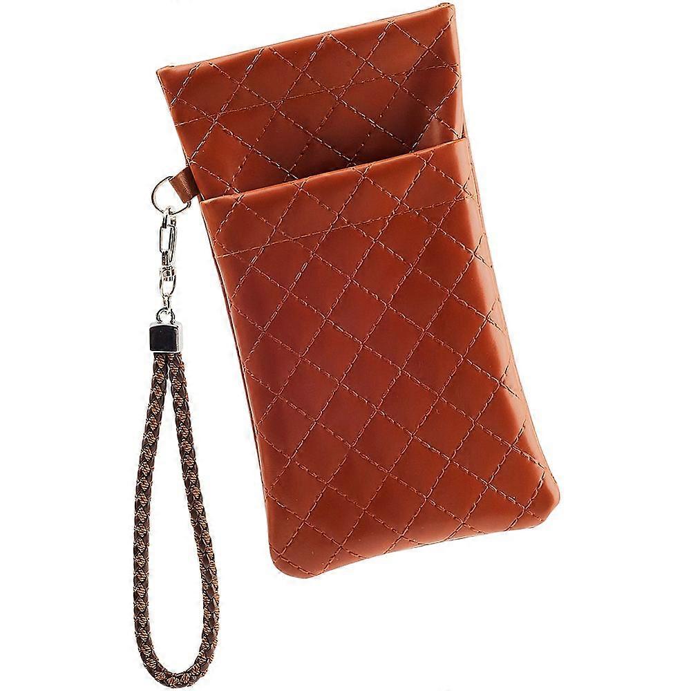 PU Leather Eyeglass Cases Rectangle Chocolate 180x105x18mm