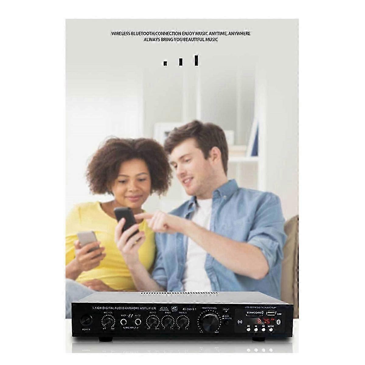 5.1 Channel HIFI Subwoofer High Power Bluetooth Amplifier EU Plug