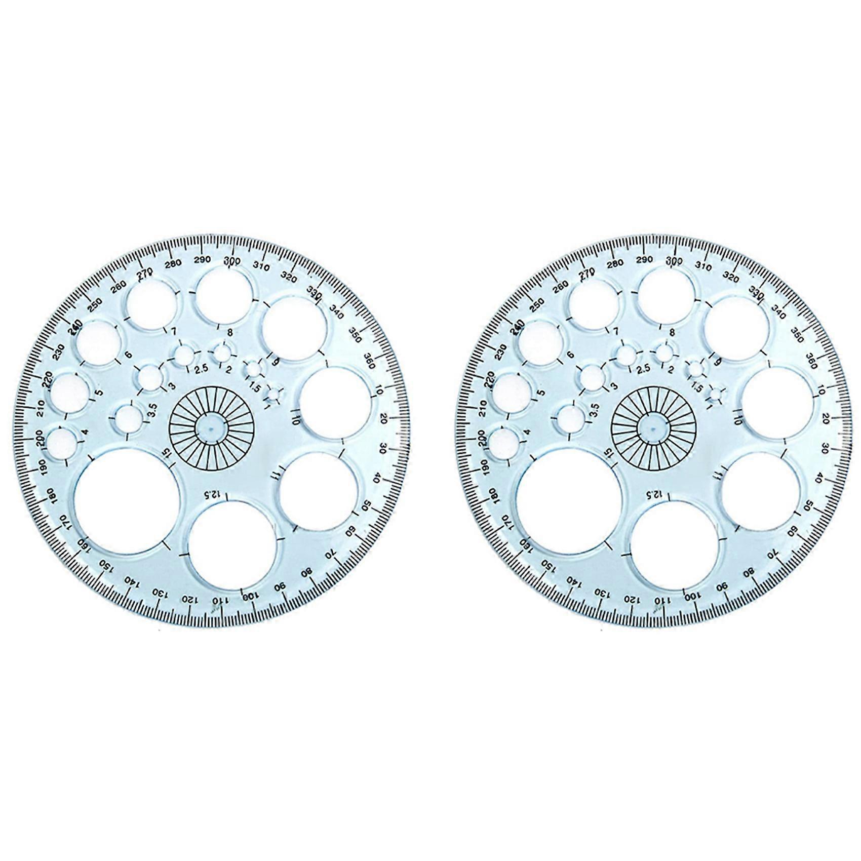 2X Multifunctional Geometric Ruler, Multifunctional Drawing Universal Ruler, Geometric Drawing Template Measuring Tool