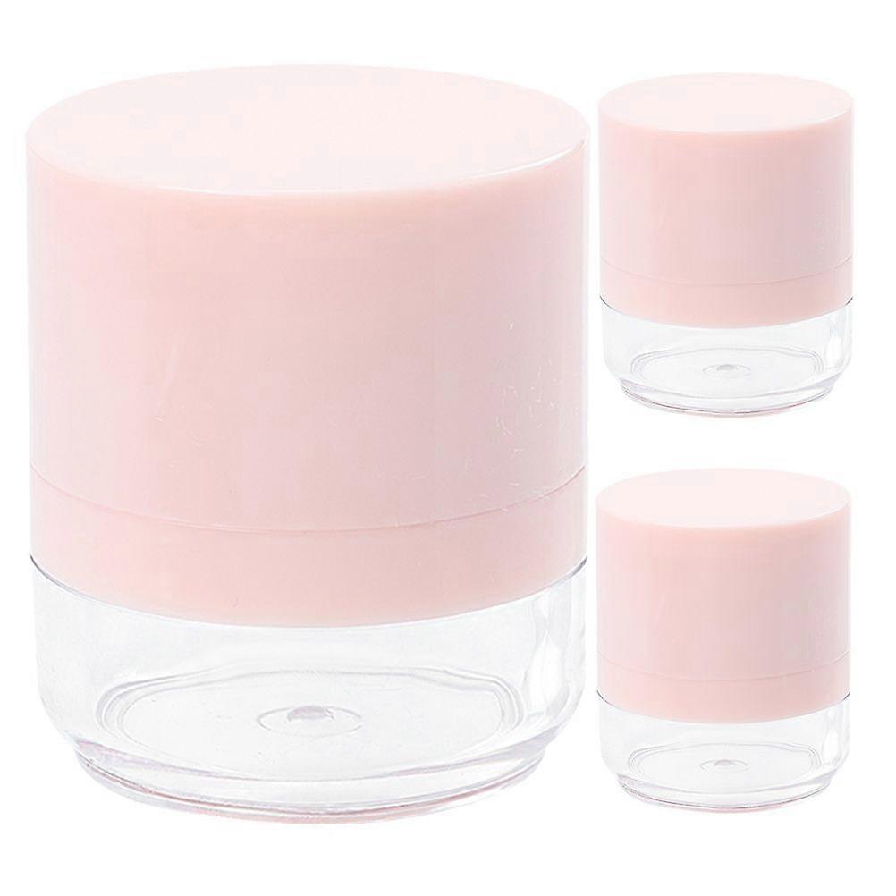 3pcs Empty Makeup Puff Boxes Refillable Loose Powder Boxes Body Powder Container with Puff(5g)