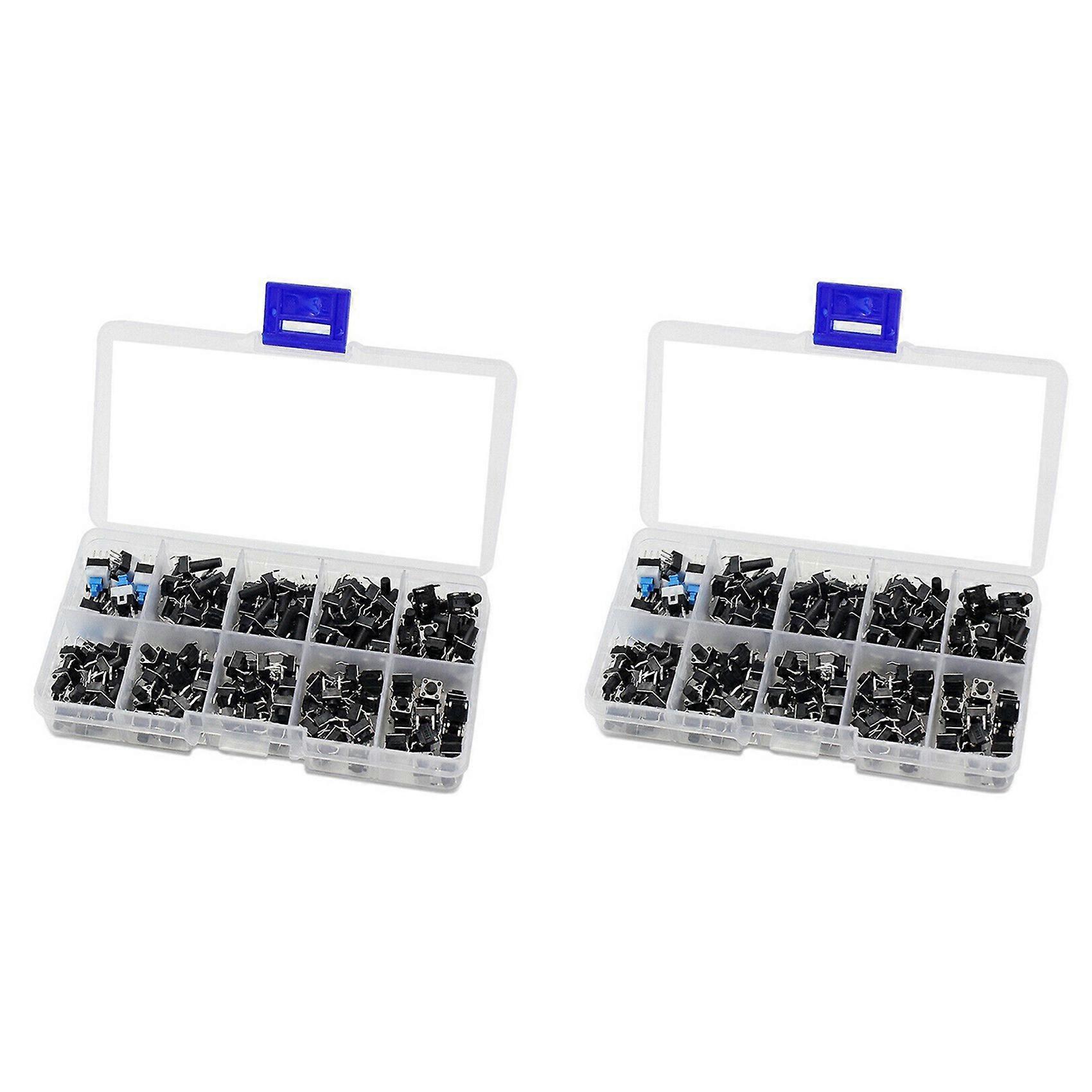 360 Pcs 10 Values Tactile Push Button Switch Mini Momentary Tact Assorted Kits