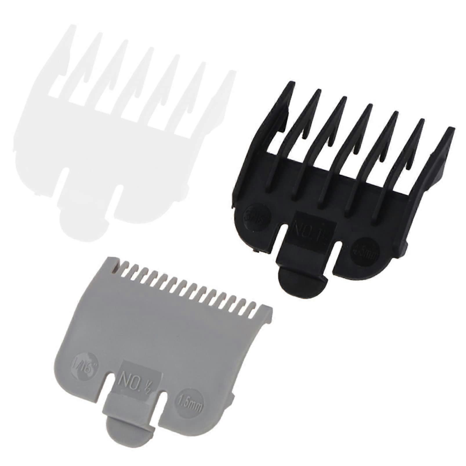 3 Pcs Universal Clipper Guide Combs Set with Secure ClipOn Fit and ColorCoded Sizes