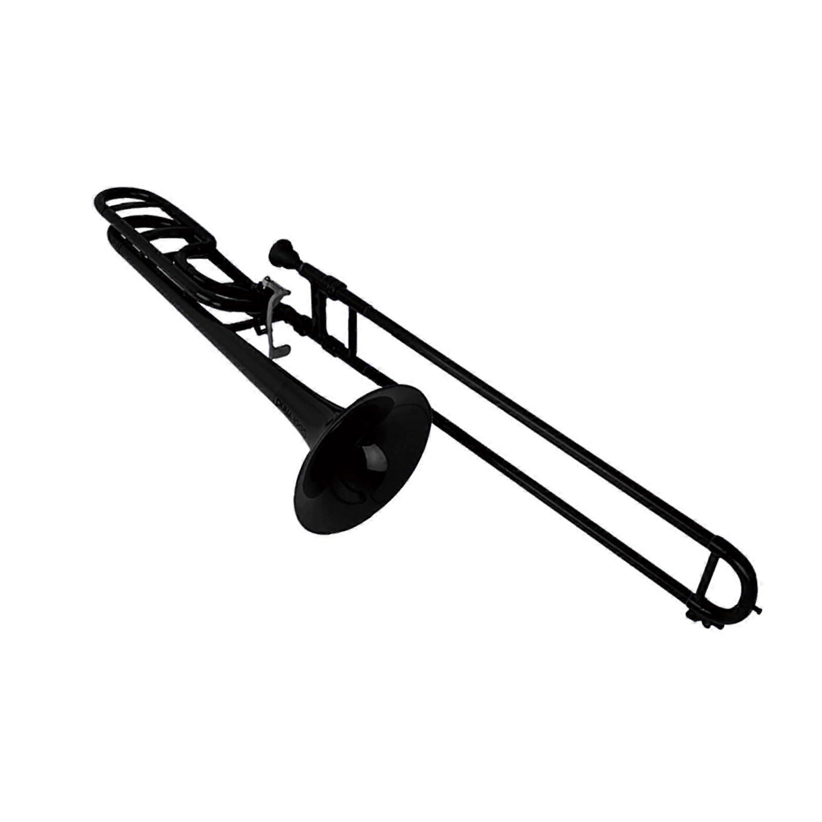 Professional B Flat Brass Trombone Black Tenor with Smooth Slide Action and Durable Construction