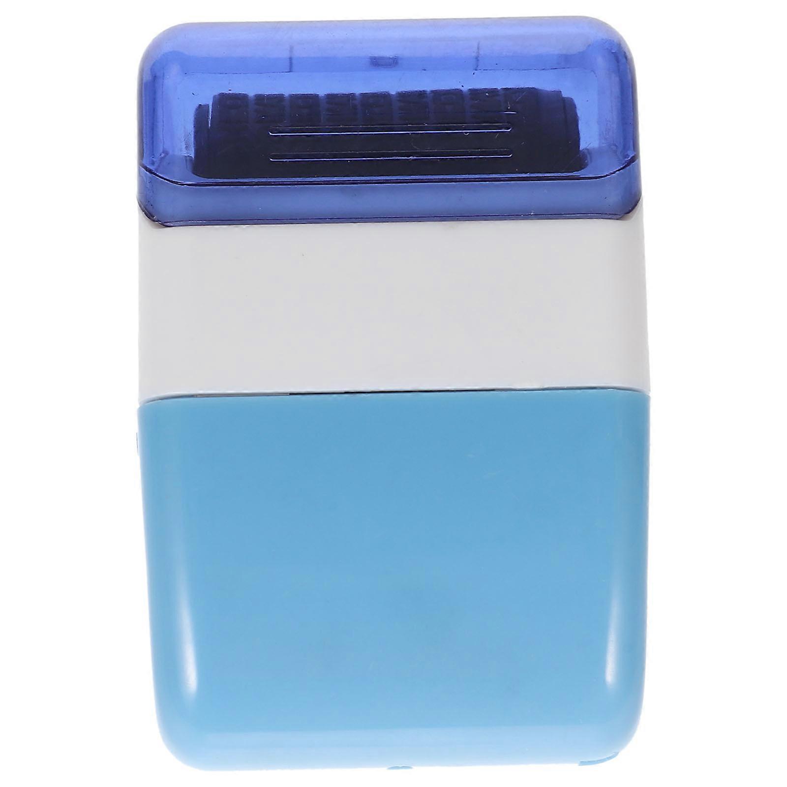 Privacy Ink Roller Stamp Confidential Seal Tool Blue ABS