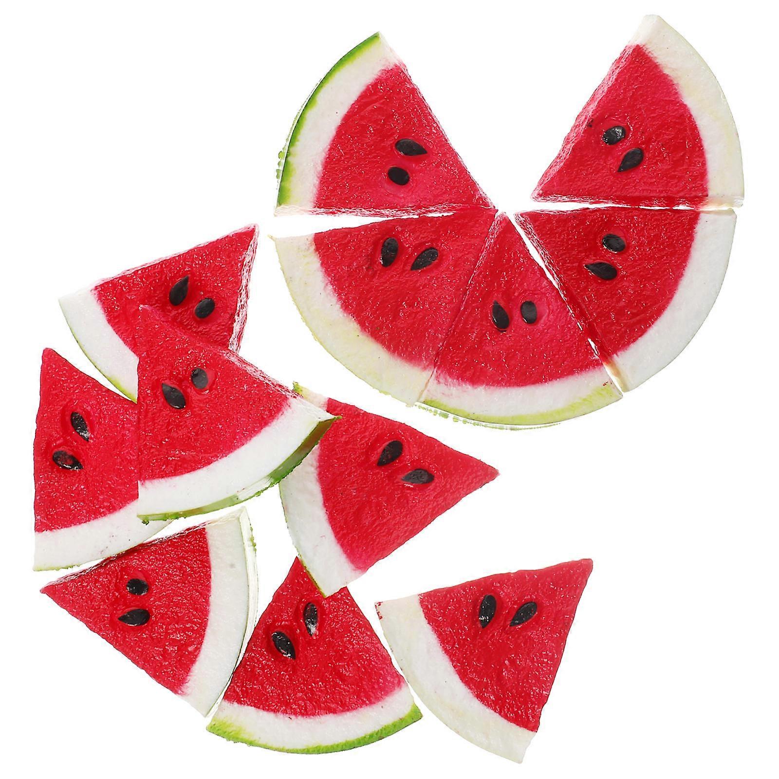 Simulation Watermelon Artificial Watermelon Model for Fruit Decor 12Pcs