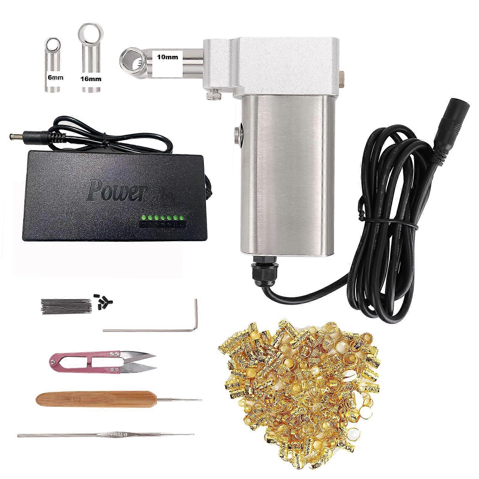 Electric Dreadlock Machine Speed Automatic Loc Making Tool with Replaceable Heads Styling Kit