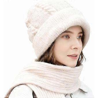 Vielseitiger, gestrickter Kapuzenschal für Damen, 2-in-1-Strickkapuzenschal, warmer Schal, Kopftuch, Pullovermütze