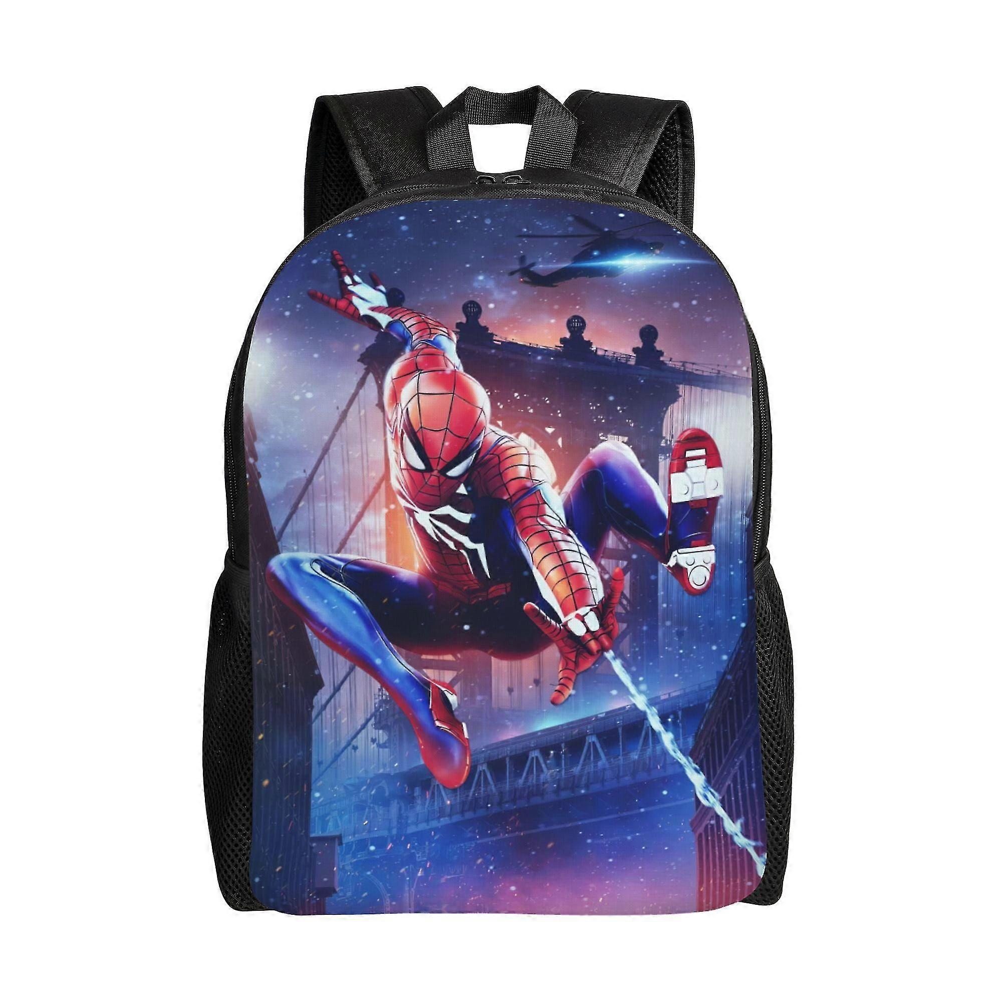 j4802 Spider Man Backpack, Adult Kids Simple Lightweight Casual Backpack for Children Student, Travel Backpack Laptop Backpack for College Work Campin
