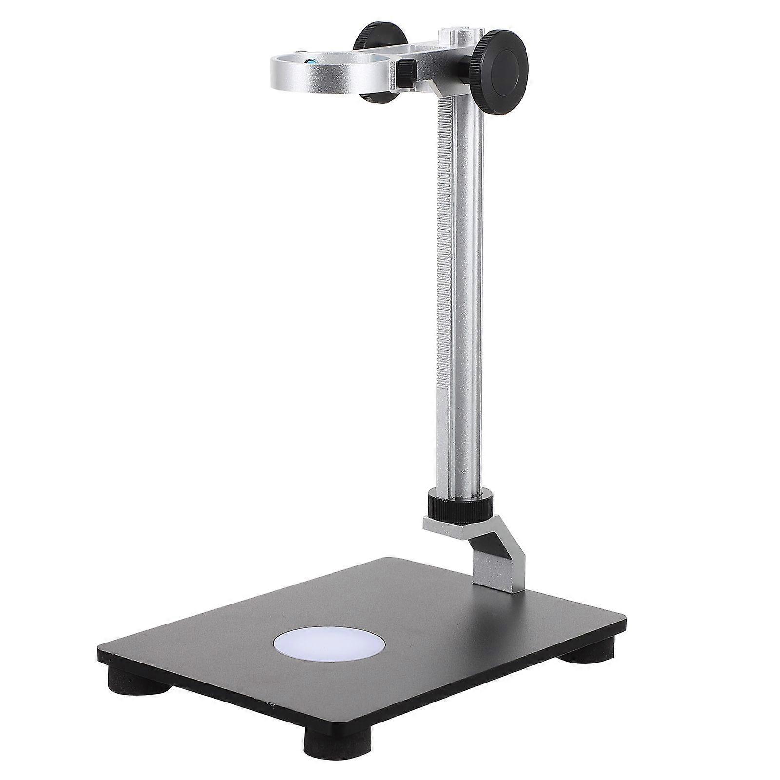 1pc Practical Microscope Bracket Holder Adjustable Base Microscope Support Rack with Light Source