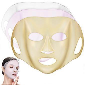 3 Pcs Silicone Face Masks Sheet Mask Cover Facial Mask Covers Beauty Mask Covers For Women Girls Ladies