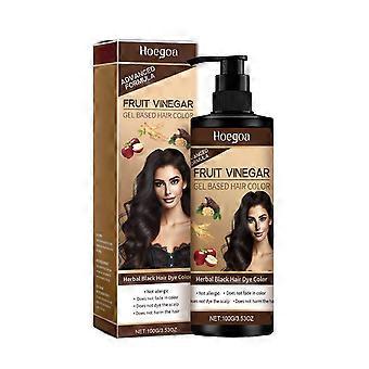 Hoegoa Black Hair Cream - Plant-Based Care For Natural Hair, Gentle Coloring, Easy To Wash, Refreshing And Smooth Hair Product