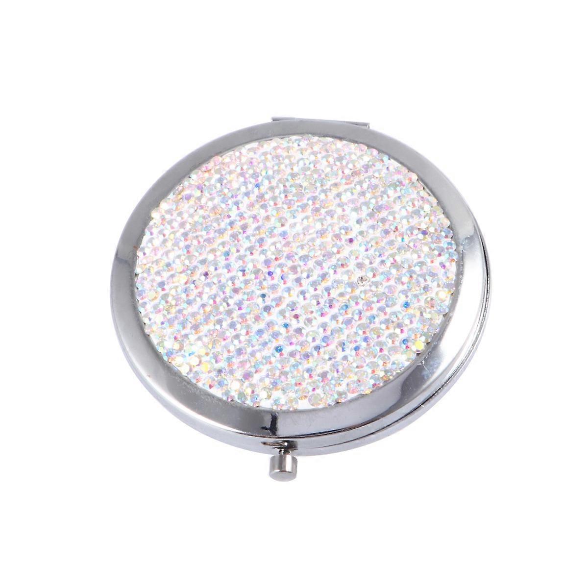 Pocket Mirror Silver Creative Folding Double-Sided Makeup Mirror 3Pcs Set