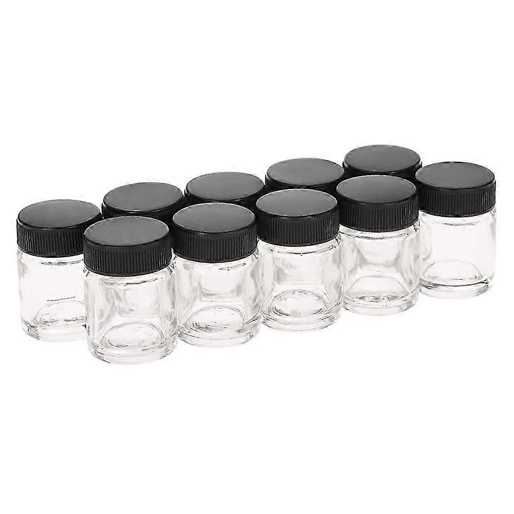 hard Nail Art Airbrush Tank Glass Bottle, 22cc Airbrush Paint Cosmetic Bottle Jar, Airbrush Tool Accessories Paint Cup 10 Pcs