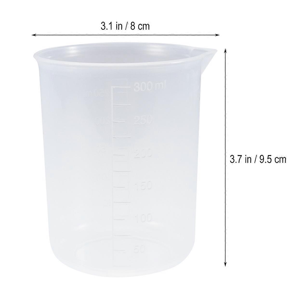 300Ml Plastic Beaker Cup for Storage 20Pcs Graduated Measuring Cups