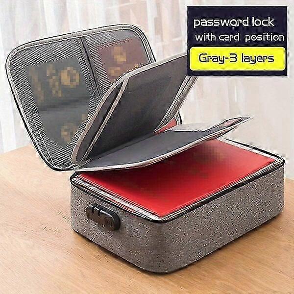 File bag, 1 piece, 3-layer waterproof with lock