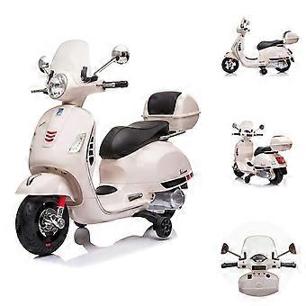 Chipolino Kindermotorrad Vespa GTS Super Heckstaufach Musik MP3 Licht 2-3 km/h