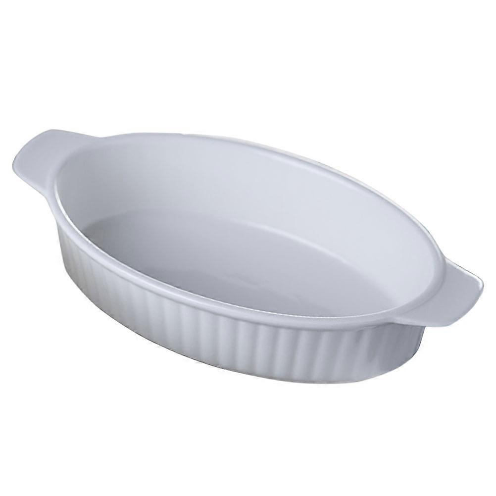 Ceramic Baking Pan Oval Baking Dish for Storage Use Kitchen Ceramic Bakeware