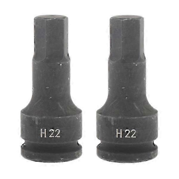 2 Pieces 3/4 Inch Deep Long Impact Socket Hex Bits Axle Nut Sockets Tool