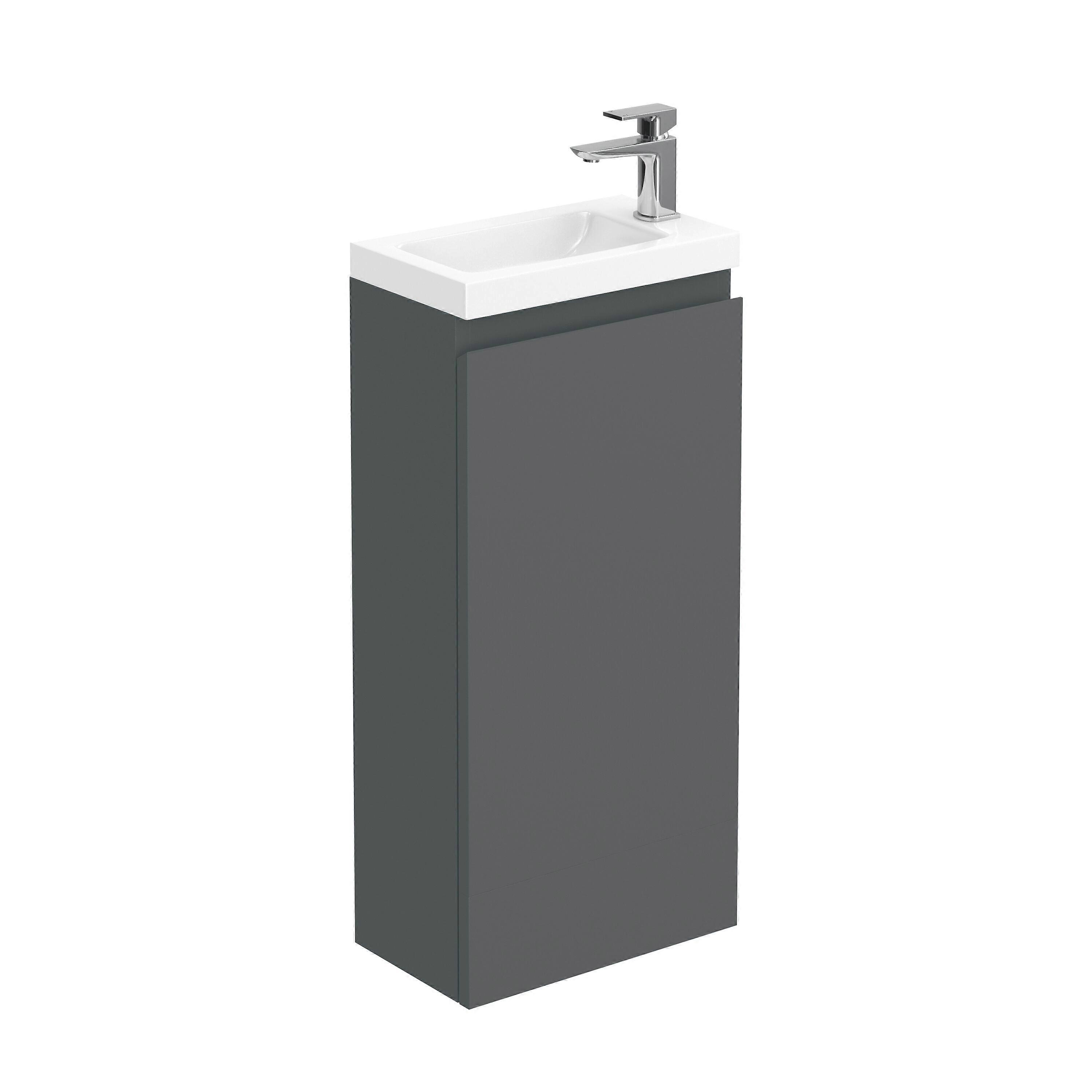 400mm Matt Grey Vanity Unit with Basin