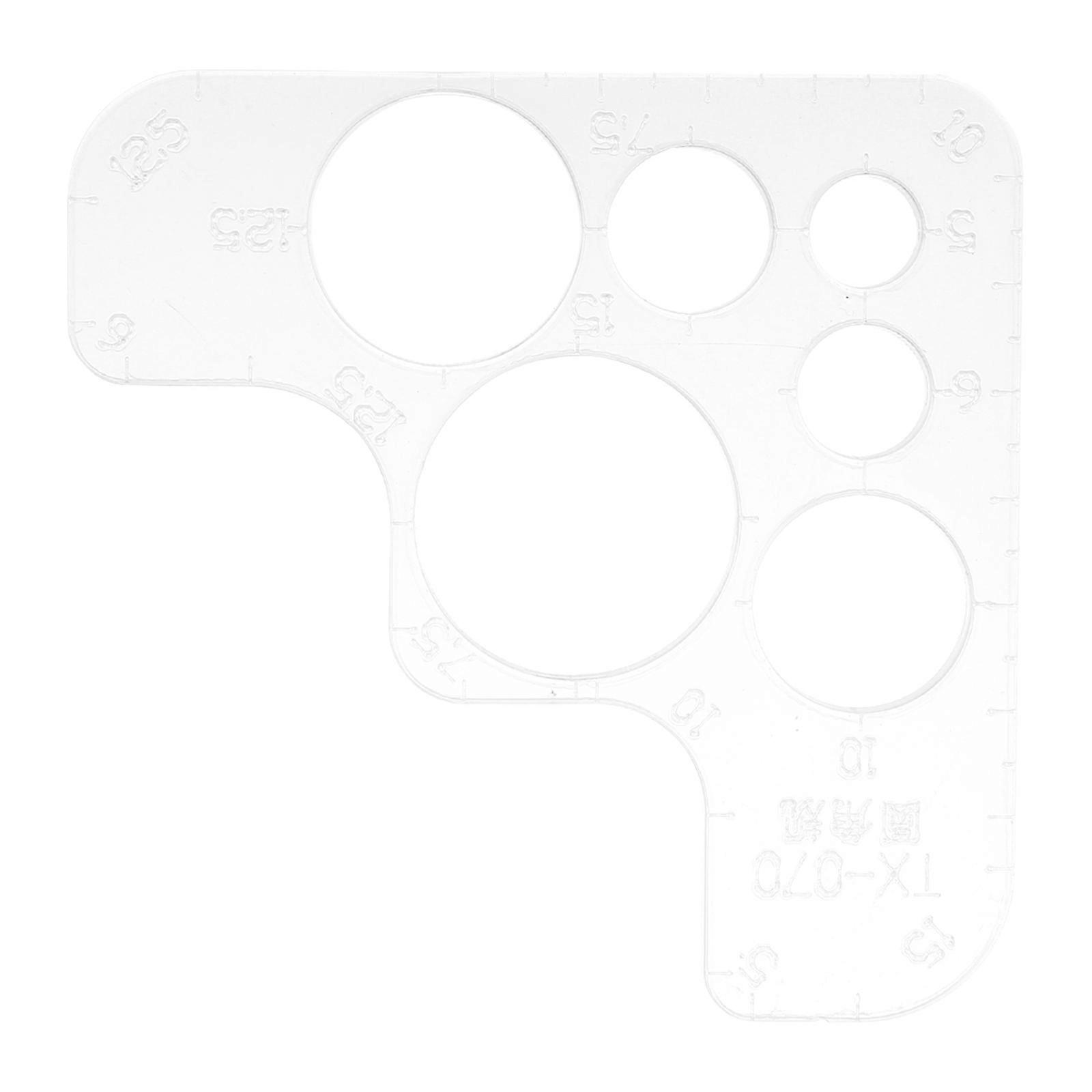 Acrylic Circle Corner Ruler for Precise Cutting Transparent