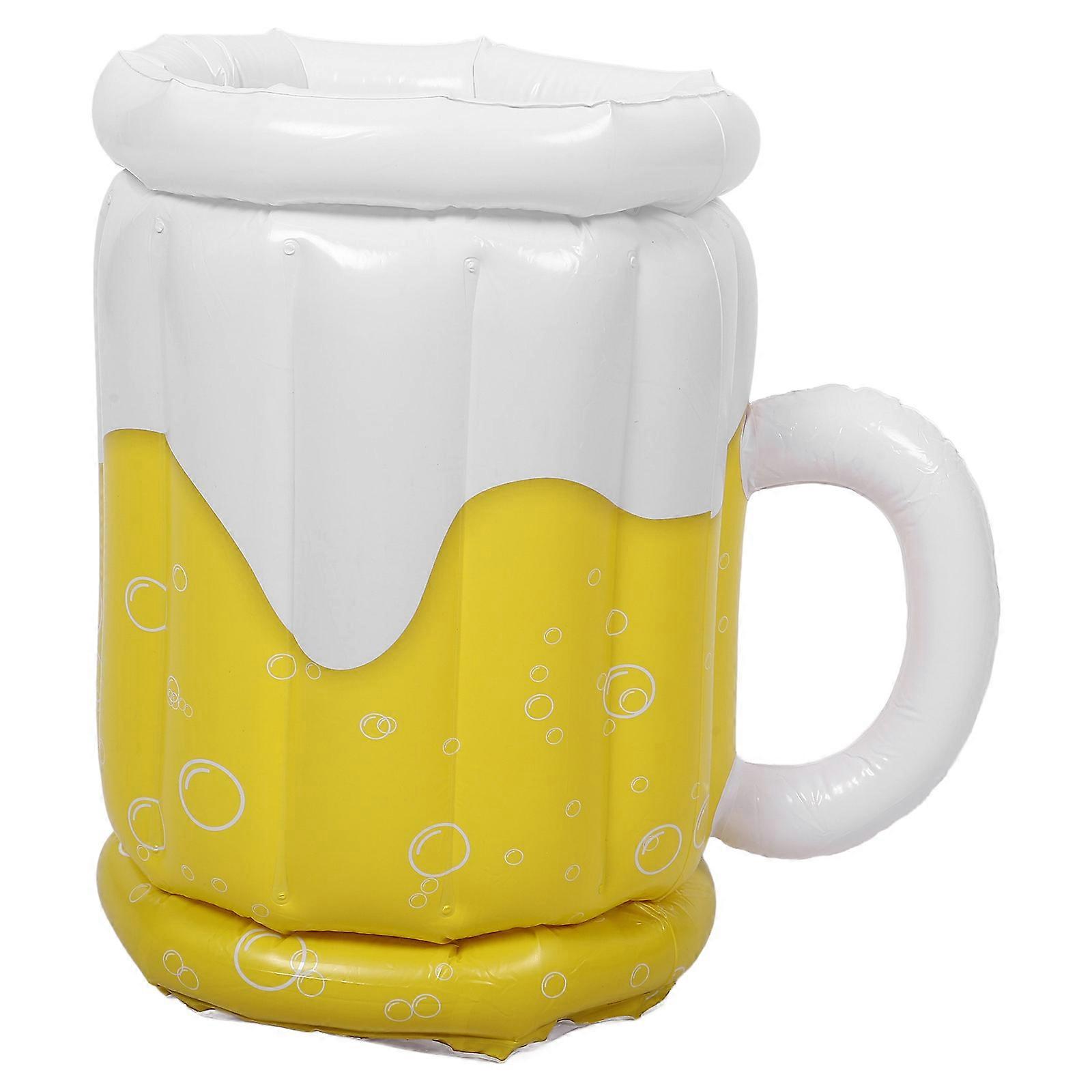 Inflatable Cooler Ice Bucket for Storage Extra Large Yellow Beer Cup Shape