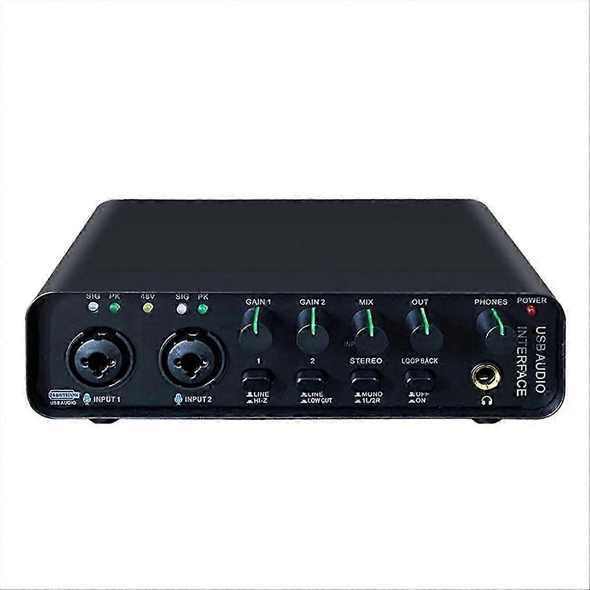 Audio Interface Professional Sound Card for Studio Singing Microphone
