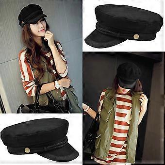 Women Casual Sunhat Fashion Embroidery Lace Cap Decoration Captain Hat Beret