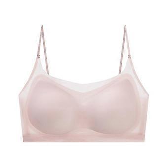 Women Ultra Thin Seamless Bra Dot Glue Support Wireless Push Up Lightweight Comfort Nude Lingerie