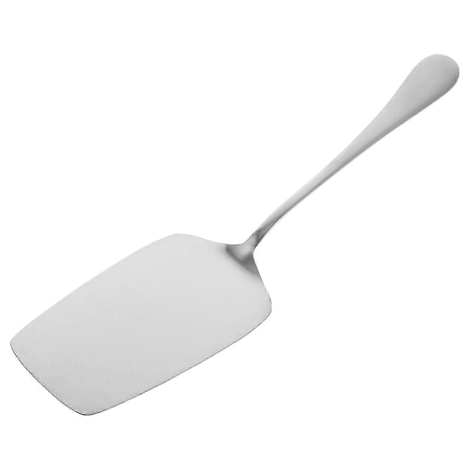 Metal Cake Server, Dessert Spatula with Ergonomic Handle, Silver Finish, for Cakes, Pies, Ice Cream, 1 Piece