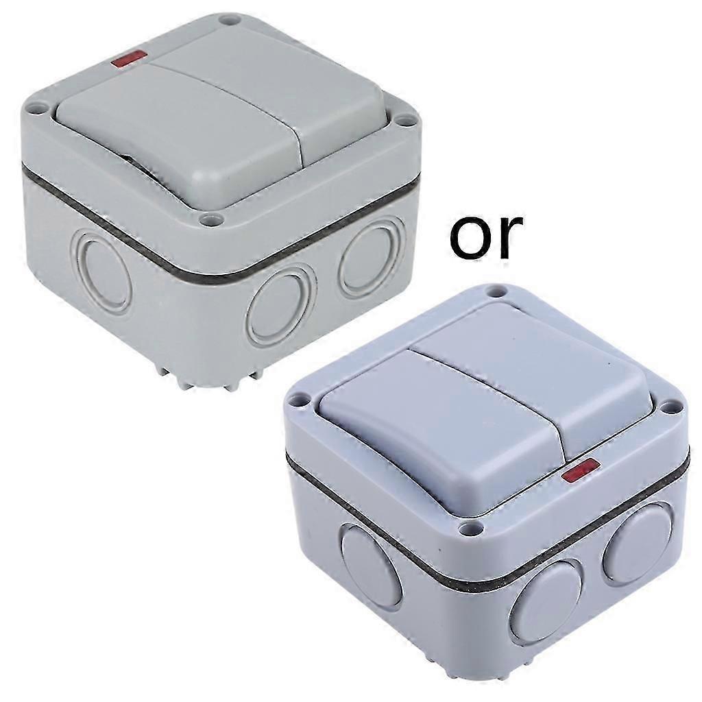 MP12 Wall Switch Outdoor Waterproof Dust-proof Wall Switch Socket for Garden
