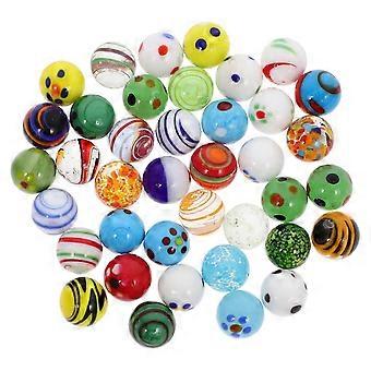 38 Stück farbige Glasmurmeln zum Befüllen von Vasen, glatte Murmeln, Murmelspiele, Großpackung