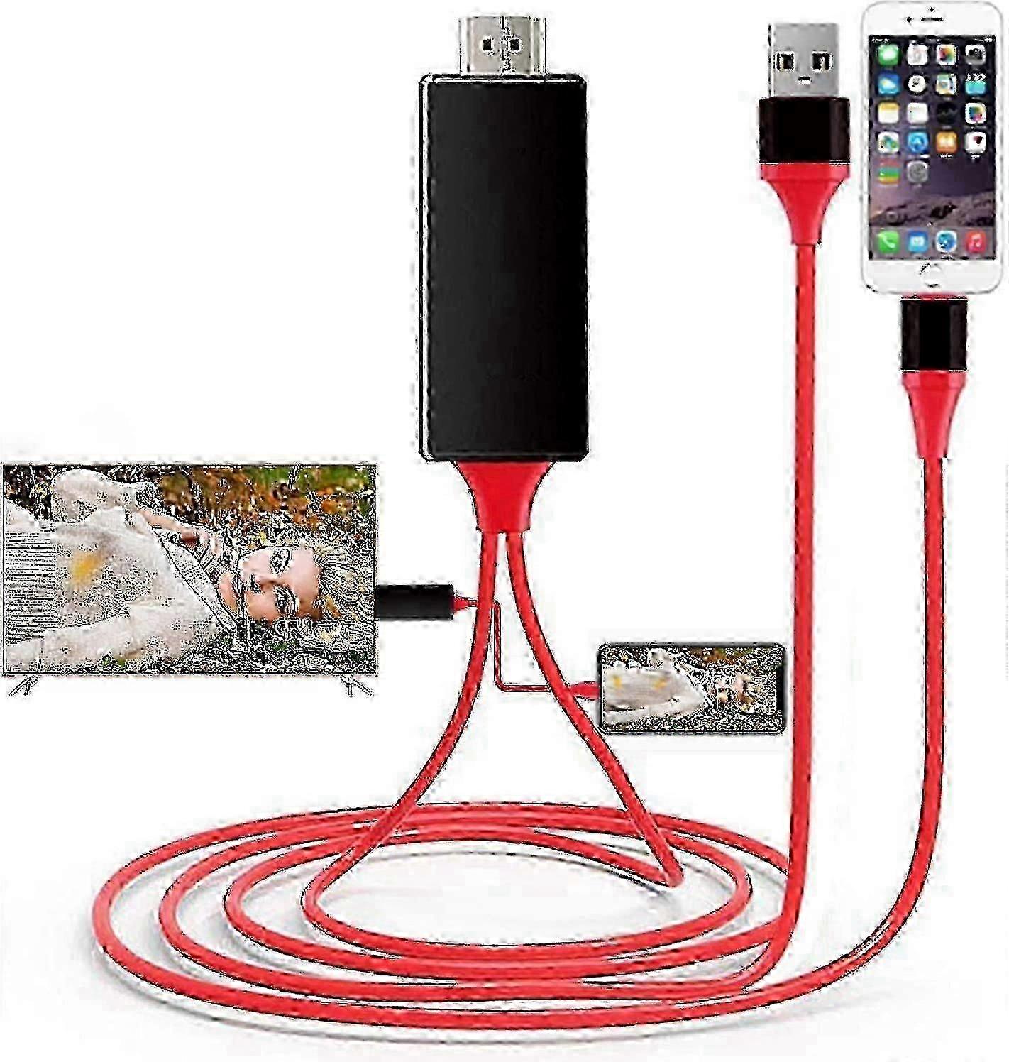 Certified Lightning to HDMI Cable Adapter Compatible with