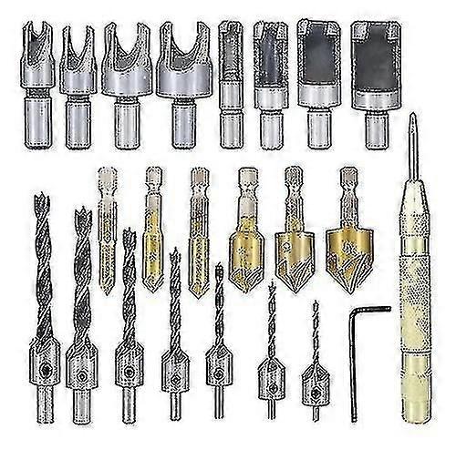 23-pack Woodworking Chamfer Drilling Tool