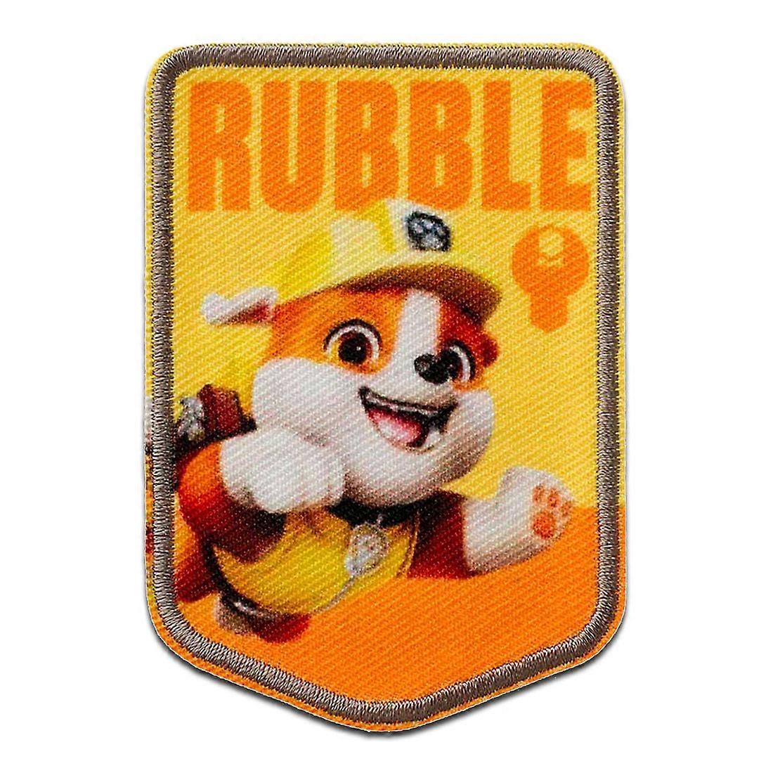Paw Patrol Rubble - patch, iron-on patch, iron-on patch, size: 7.8 x 5.5 cm