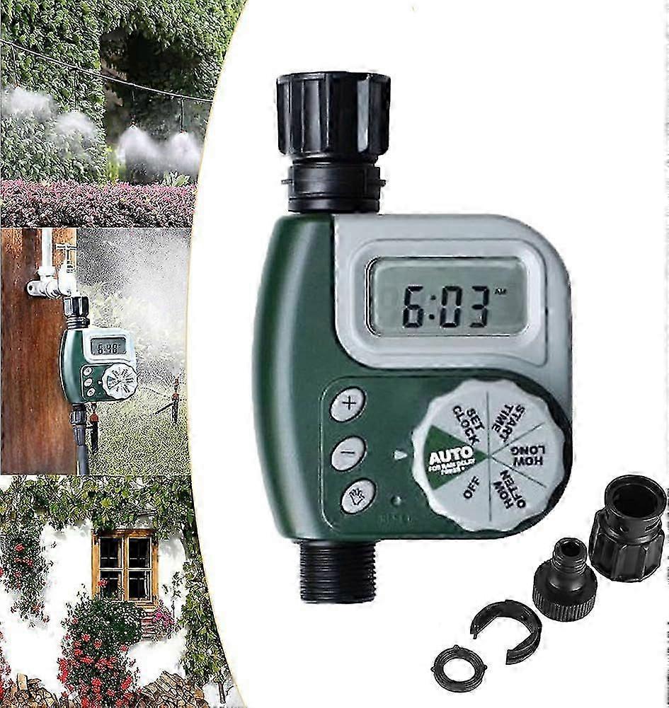 Water Timer, Outdoor Automatic Sprinkler Controller with LCD Screen, Programmable Irrigation Timer with Flexible Schedule, Multiple Watering Modes, Bu