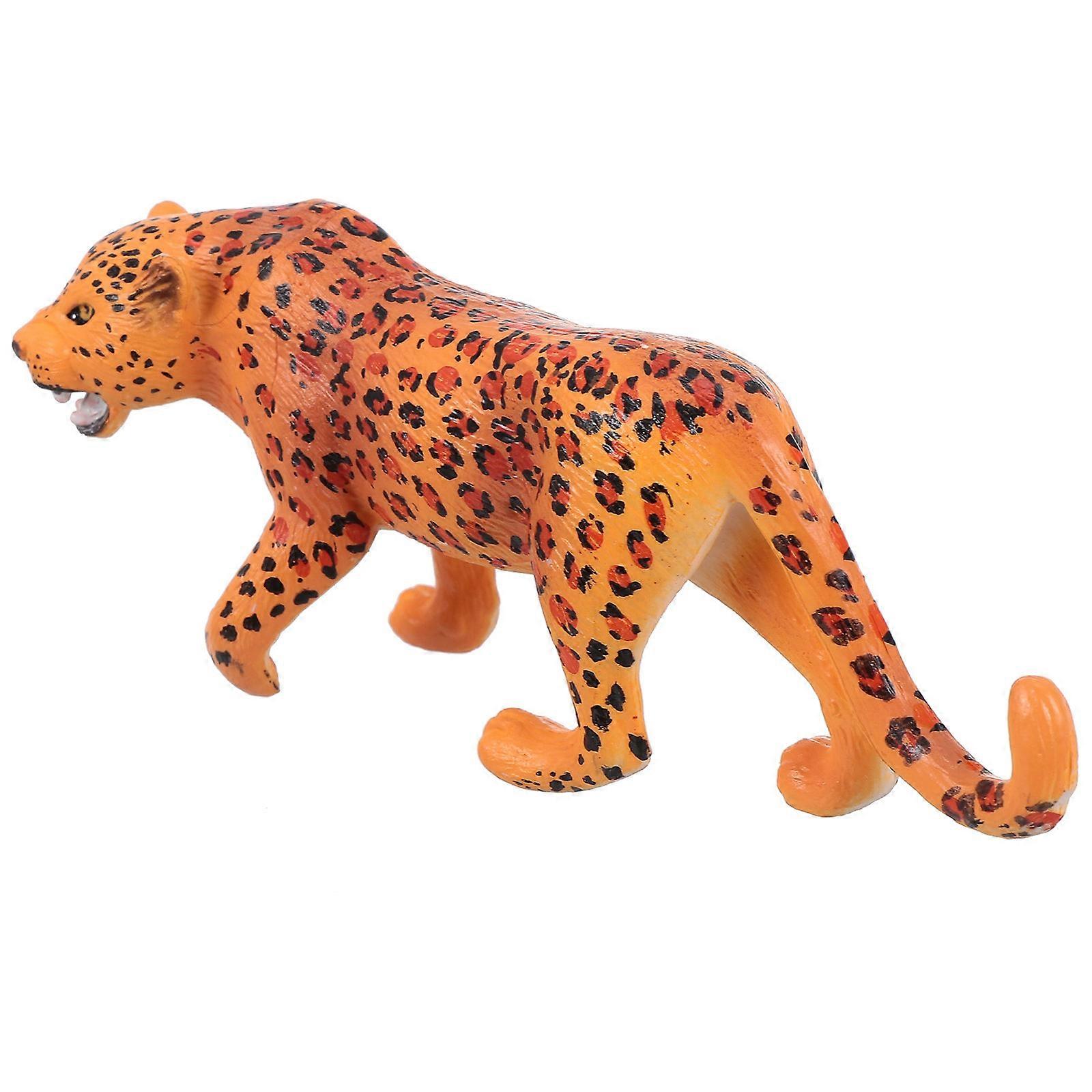 Leopard Model Ornament Simulation Leopard Plaything Tabletop Leopard Decor