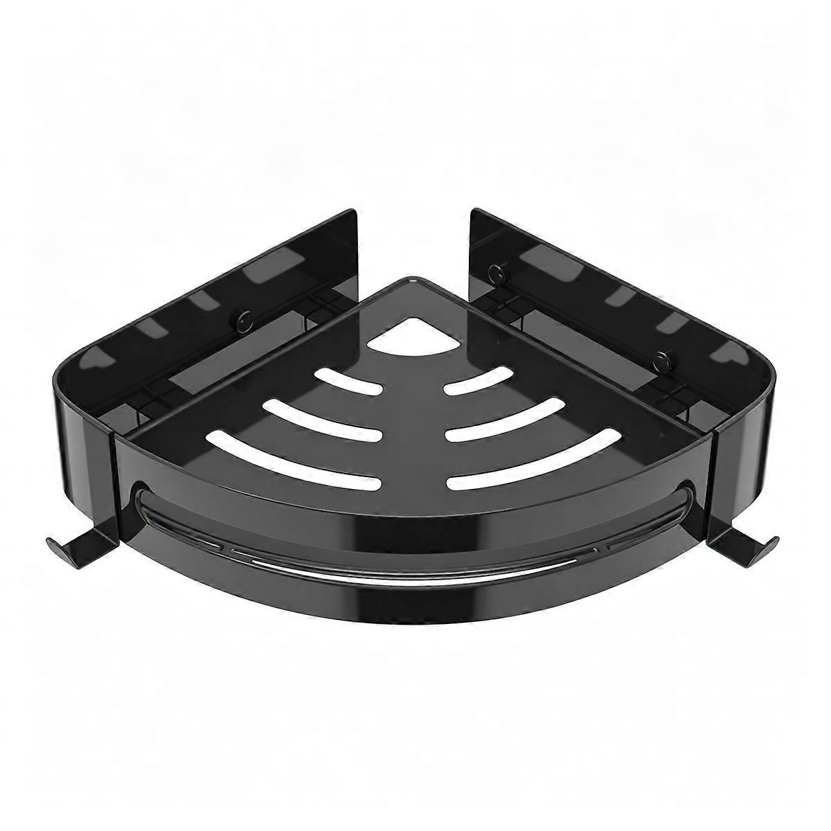 Shower Corner Shelf - 2 Hooks - Triangular Shelf