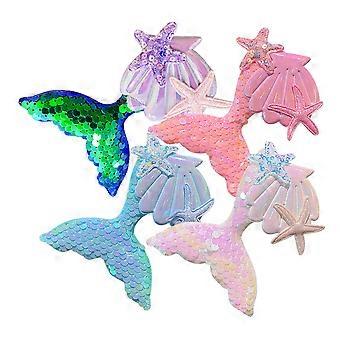 4 Pcs Baby Hair Clip Decorative Hairpins Pearl Hair Clips Party Hair Pin Mermaid Hair Barrettes