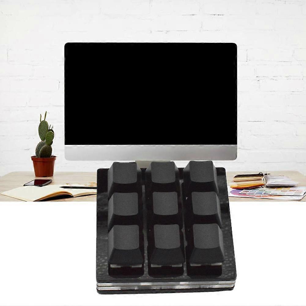 9-key Macro Multi-function Portable Mechanical Gaming Keyboard, Compatible with Windows, Linux, MacOS, Android, Raspberry Pi