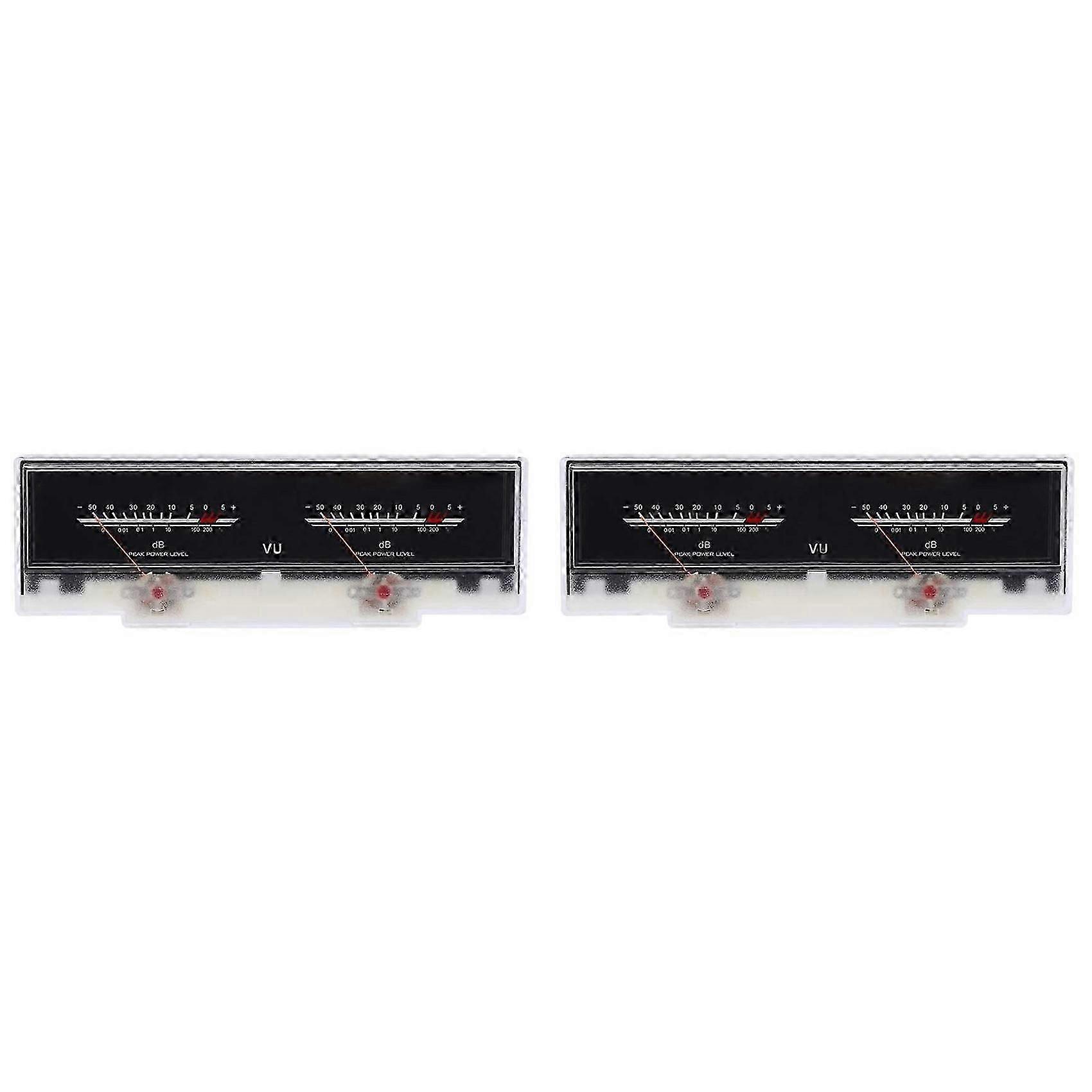 2X Double Pointer VU Meter Stereo Audio Amplifier Board DB Sound Audio Level Indicator Tester Adjustable Backlight