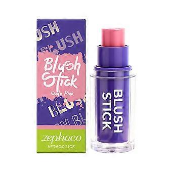 Zephoco Nude Pink Moisturizing And Silky Blush Stick: Luonnollinen poskipuna herkille poskille ja kolmiulotteinen yksivärinen varjostusposkipunavoide