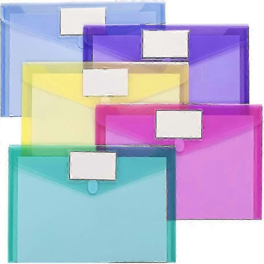 10 Pack Plastic Envelope Poly Envelope, Clear Document Folder Plastic Folder A4 Size