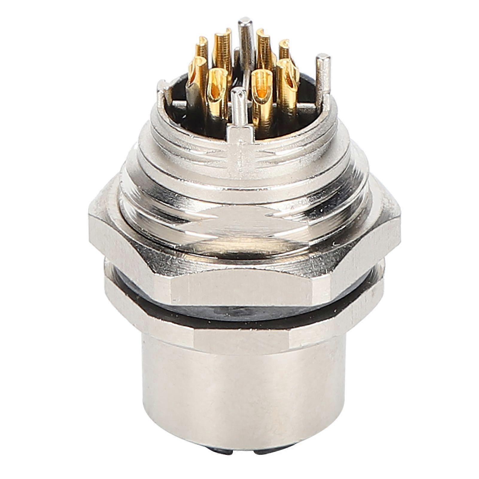 Panel Mount Socket Hole Type Waterproof Electrical Cable Quick Thread Connector M12?B?S8X