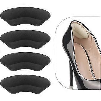 Heel Grips Liner Cushions Inserts for Loose Shoes, Filler Improved Shoe Fit and Comfort, Prevent Heel Slip and Blister 2Pairs black